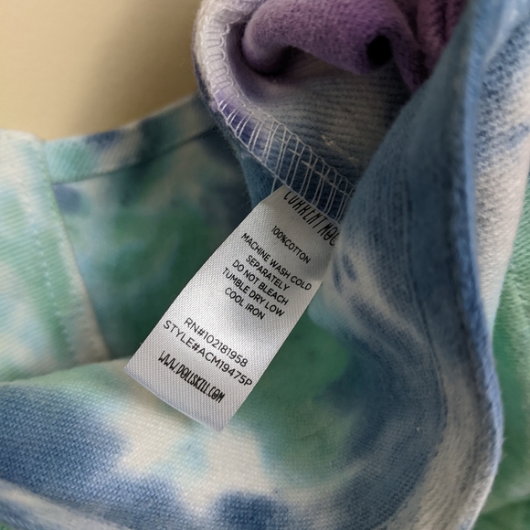 Dolls Kill rainbow tie dye plus size overalls - Picture 7 of 7